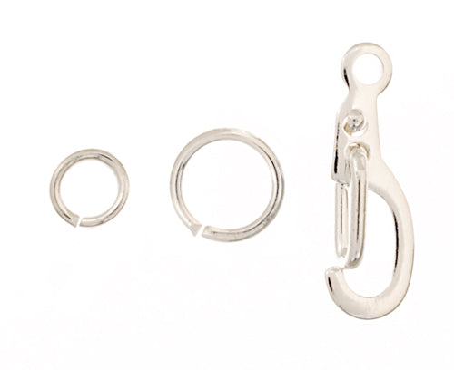 Lobster Clasp -  Spring Ring / Clip Style - Silverplated (Pack)