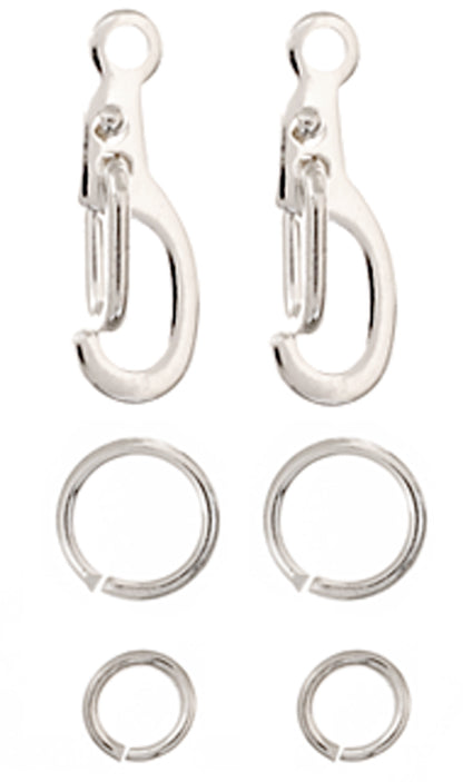 Lobster Clasp -  Spring Ring / Clip Style - Silverplated (Pack)