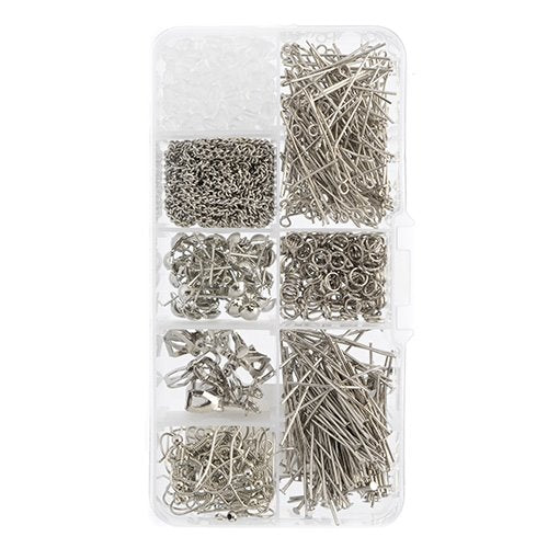 Earring -  Mixed Box - Silvertone (Pack)