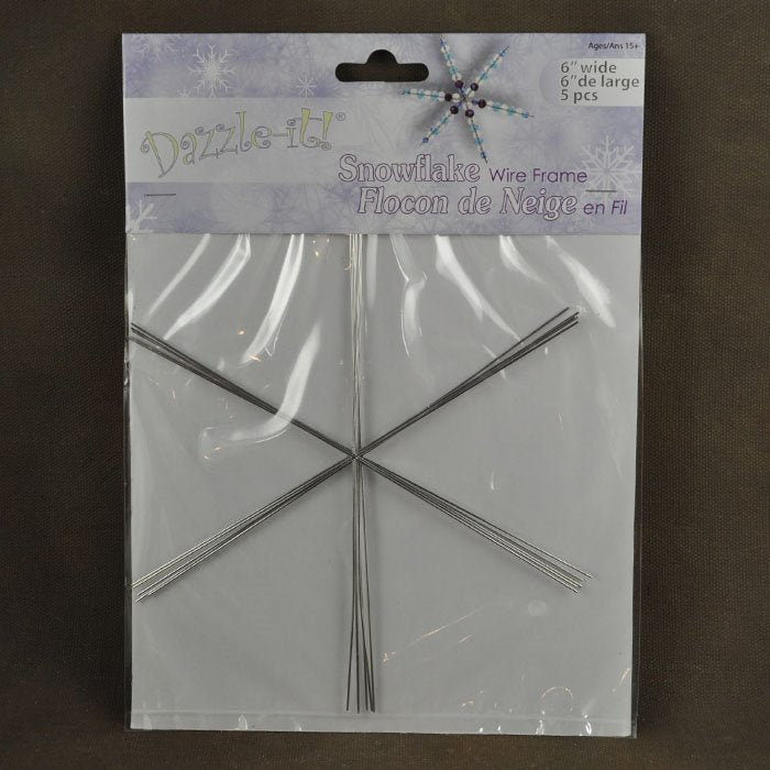 Wire Frame Armature Form - 6in Snowflake Ornament (Pack of 5)