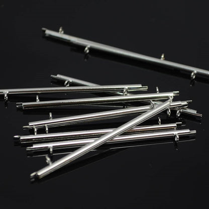 Miyuki Slide End Tube - 60mm with Two Loops - Nickel (Pair)