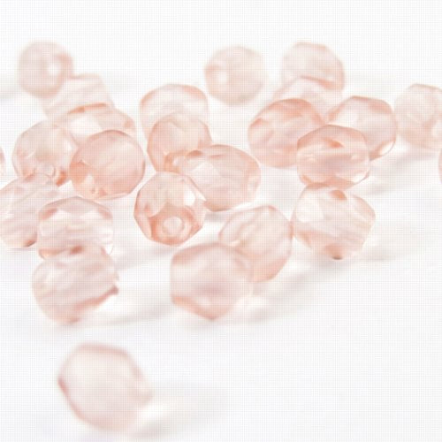 Fire Polish Faceted Round - 4mm - Matte Rosaline (Pack approx 50)