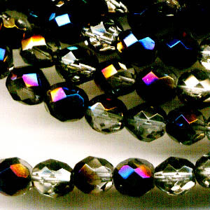 Fire Polish Faceted Round - 8mm - Crystal Azuro (25)