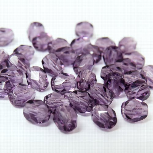 Fire Polish Faceted Round - 4mm - Tanzanite (50)