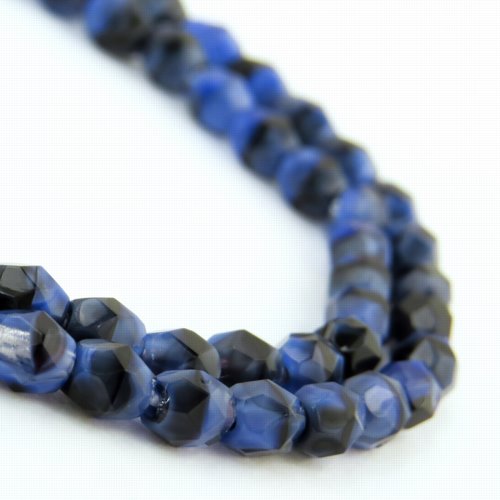 Fire Polish Faceted Round - 4mm - Lapis (50)