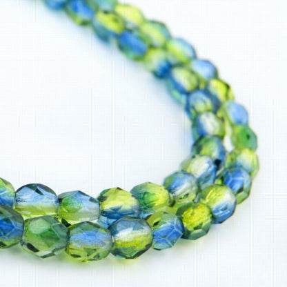 Fire Polish Faceted Round - 4mm - Gaia (50)