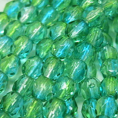 Fire Polish Faceted Round - 4mm - Maui Mix (strand)