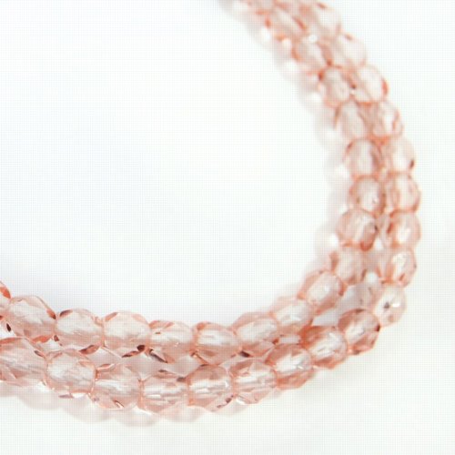 Fire Polish Faceted Round - 4mm - Rosaline (50)