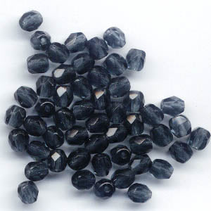 Fire Polish Faceted Round - 4mm - Montana (pack)