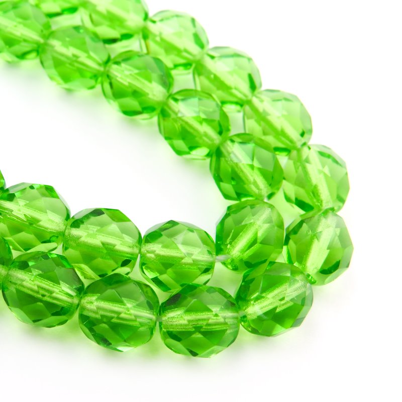 Fire Polish Faceted Round - 8mm - Peridot (25)