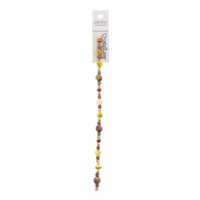 Crystal Lane Designer Strands -  Windowed Rounds and Facets - Orange Sunset (7in