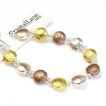 Crystal Lane Designer Strands - Textured Puff Coins - Medal Mix (Strand)