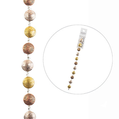 Crystal Lane Designer Strands - Textured Puff Coins - Medal Mix (Strand)