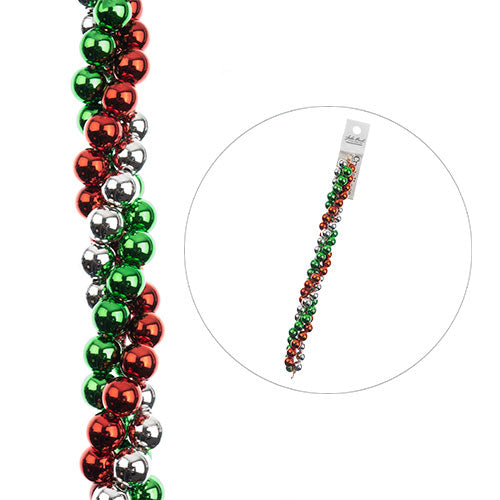 Crystal Lane Designer Holiday Strands - Twisted Festive Strands - Metallic Red G