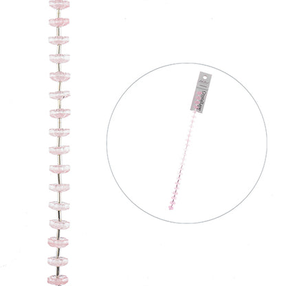 Flower Cap - Opaque Light Pink (7in Strand)