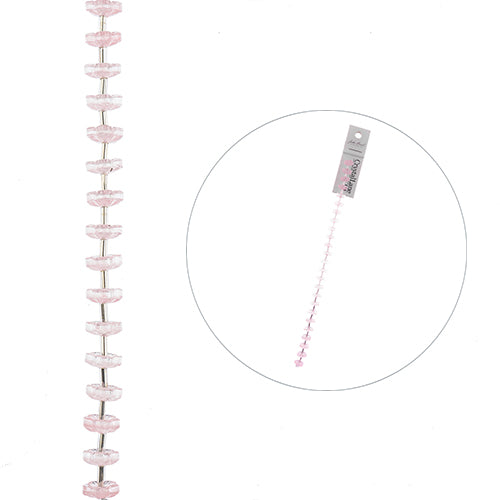 Flower Cap - Opaque Light Pink (7in Strand)