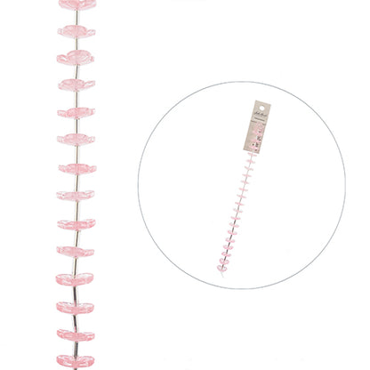 Flower Cap - Opaque Pink (7in Strand)