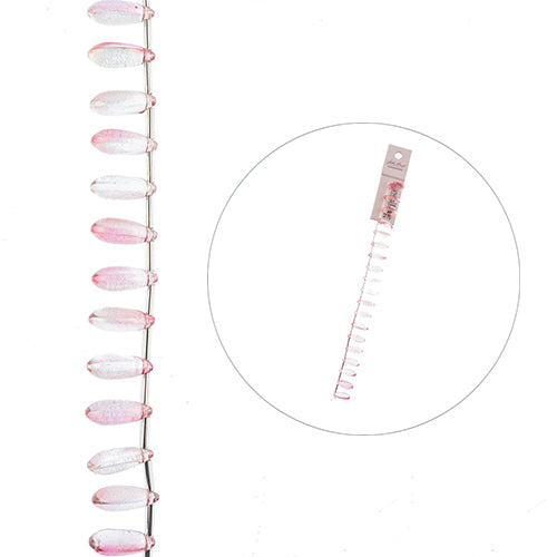 Teardrop - Yellow and Pink (7in Strand)