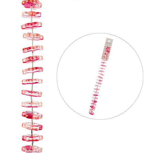 Forget Me Not Flowers - Crystal and Red (7in Strand)