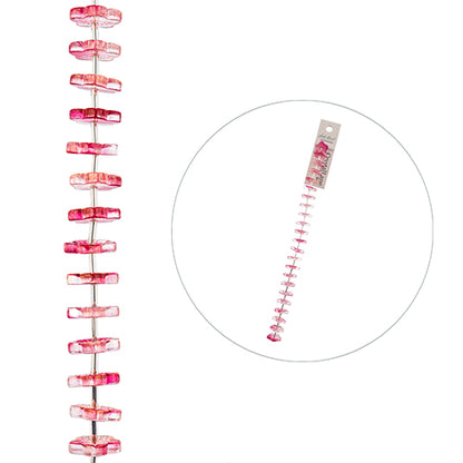 Flower Cap - Crystal and Red (7in Strand)