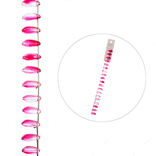 Tear Drops - Crystal and Red (7in Strand)