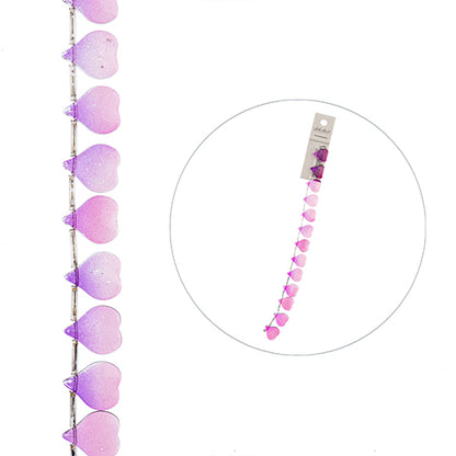 Heart Petals - Purple and Pink (7in Strand)