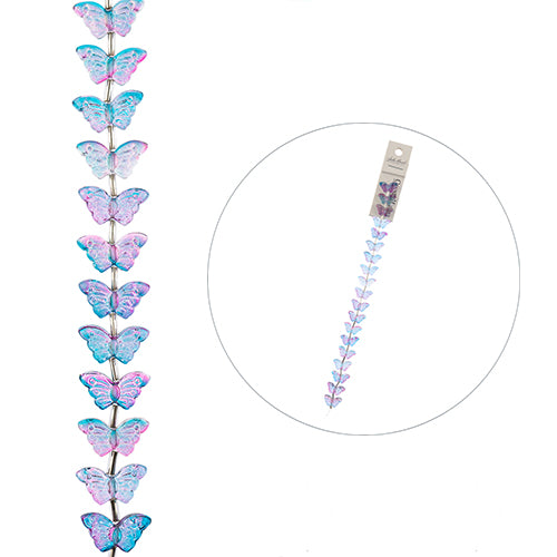 Butterflies - Purple and Blue Mix (7in Strand)