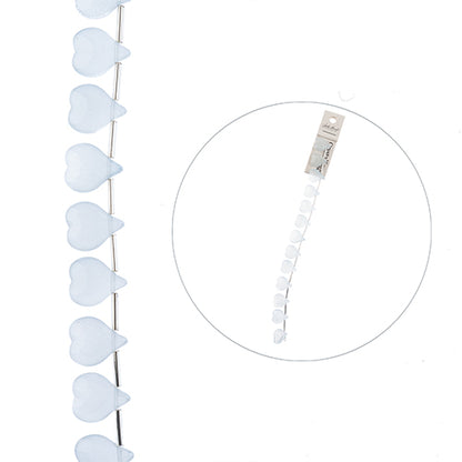 Heart Petal - White (7in Strand)