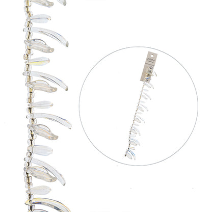 Long Leaf and Teardrops - Crystal AB (7in Strand)