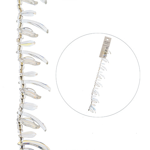 Long Leaf and Teardrops - Crystal AB (7in Strand)