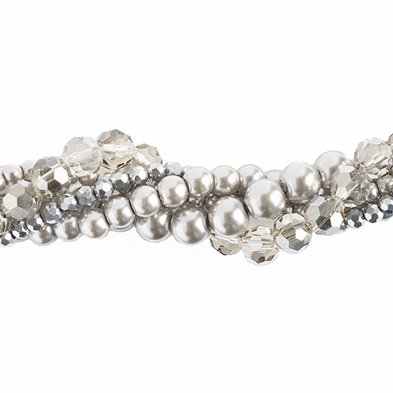 Bead Mix -  Crystal Lane Twisted Bead Strands - Silver Brunia (Pack)