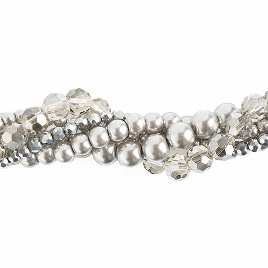 Bead Mix -  Crystal Lane Twisted Bead Strands - Silver Brunia (Pack)