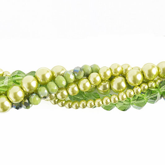 Bead Mix -  Crystal Lane Twisted Bead Strands - Zinnia (Pack)
