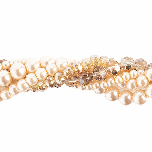 Bead Mix -  Crystal Lane Twisted Bead Strands - Garden Rose (Pack)