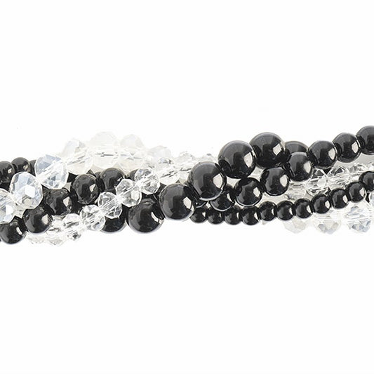 Bead Mix -  Crystal Lane Twisted Bead Strands - Black Dalia (Pack)