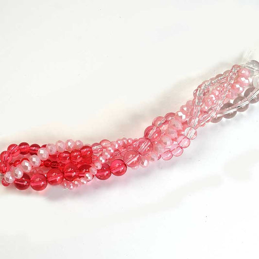 Bead Mix -  Crystal Lane Twisted Bead Strands - Pink Twilight (Pack)
