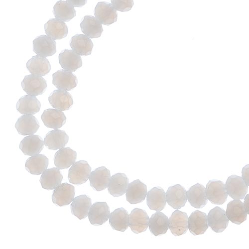 Crystal Lane(tm) Faceted Donut Rondelle - 3x4mm - Opalino White AB (strand)