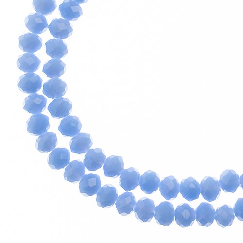 Crystal Lane(tm) Faceted Donut Rondelle - 3x4mm - Opaque Periwinkle (strand)