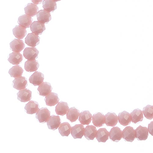 Crystal Lane(tm) Faceted Donut Rondelle - 3x4mm - Opaque Light Purple (strand)