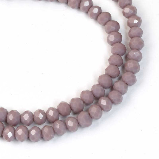 Crystal Lane(tm) Faceted Donut Rondelle - 3x4mm - Opaque Dark Purple (strand)