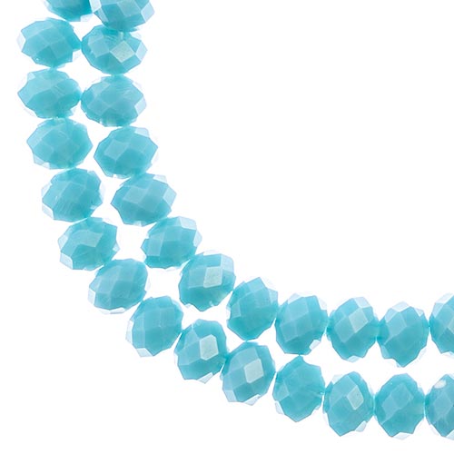 Crystal Lane(tm) Faceted Donut Rondelle - 4x6mm - Opaque Dark Blue (strand)