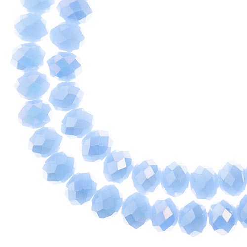 Crystal Lane(tm) Faceted Donut Rondelle - 8x10mm - Opaque Dark Blue half Gold Ir