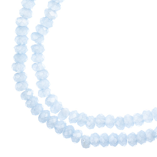 Crystal Lane(tm) Faceted Donut Rondelle - 1.5x2.5mm - Opalino Light Periwinkle (