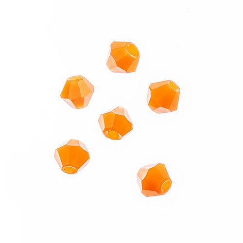 Crystal Lane(tm) - 4mm Bicone - Opaque Orange (strand)