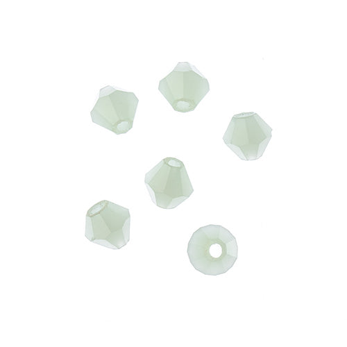 Crystal Lane(tm) - 4mm Bicone - Opalino Light Green (strand)