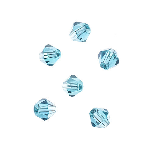 Crystal Lane(tm) - 4mm Bicone - Transparent Blue AB (strand)