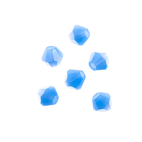 Crystal Lane(tm) - 4mm Bicone - Opalino Dark Periwinkle (strand)