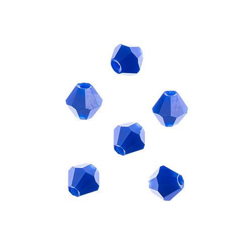 Crystal Lane(tm) - 4mm Bicone - Opaque Dark Sapphire (strand)