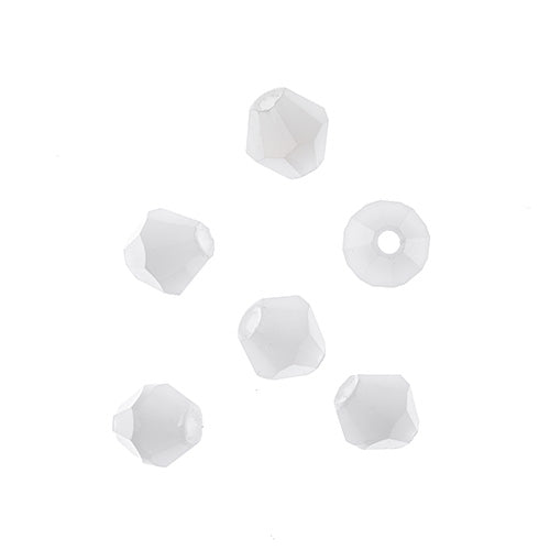 Crystal Lane(tm) - 6mm Bicone - Opaque White (strand)