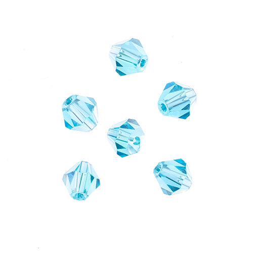 Crystal Lane(tm) - 6mm Bicone - Transparent Blue AB (strand)
